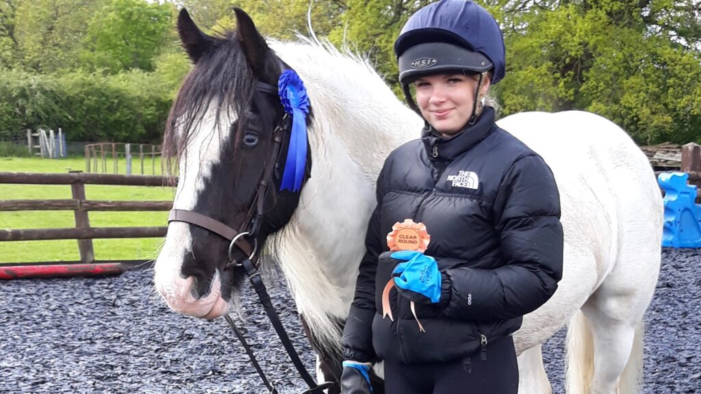 Equine Student with horse