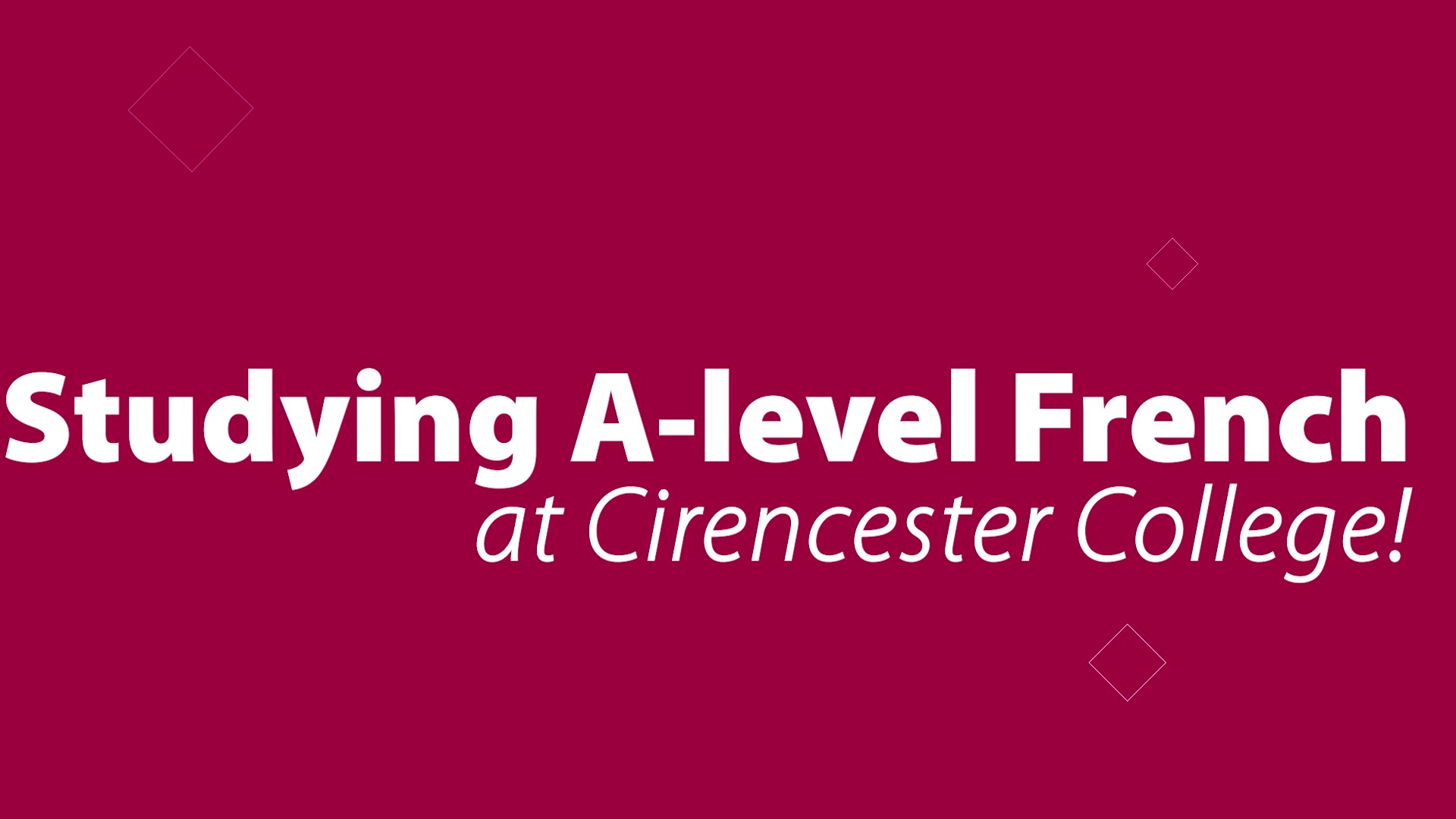 Studying A Level French